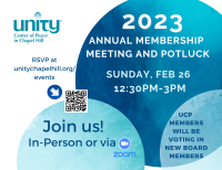 UCP Annual Meeting and Potluck